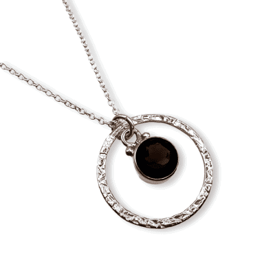 Smoky Quartz Round Necklace