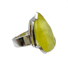 Neon Prehnite Ring - Size O 11.8g