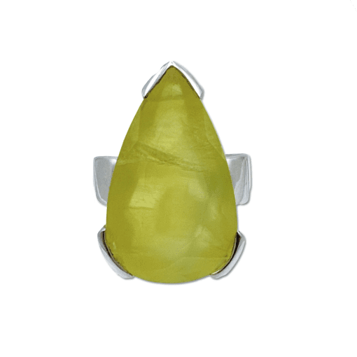 Neon Prehnite Ring - Size O 11.8g - Image 3