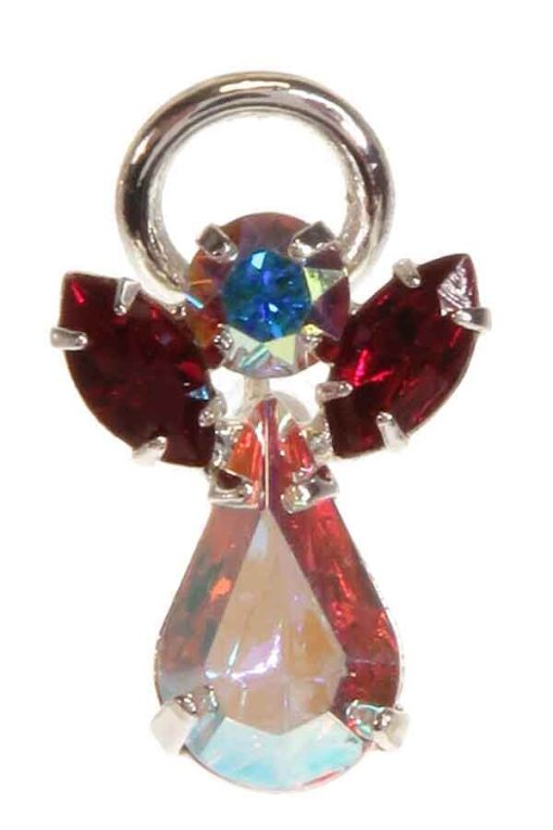 Garnet Guardian Angel Pin - Swarovski Crystal