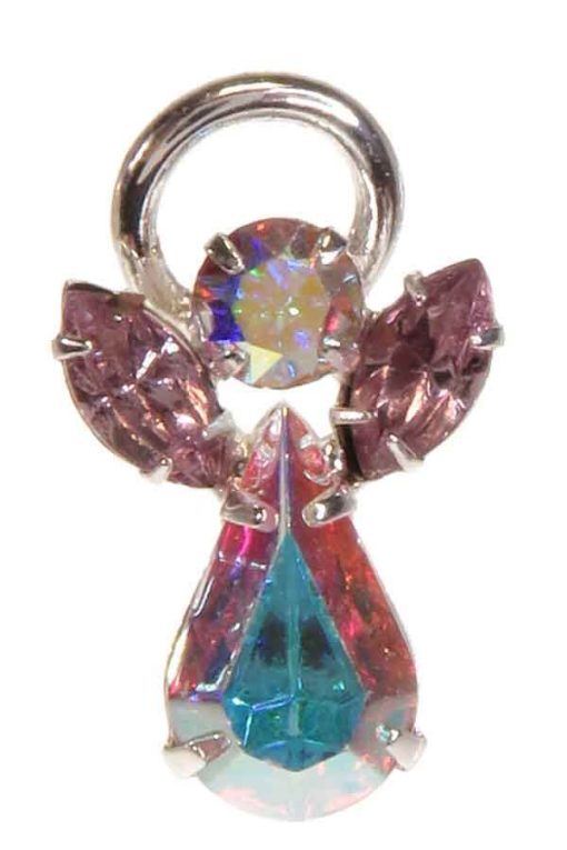 Light Amethyst Guardian Angel Pin - Swarovski Crystal
