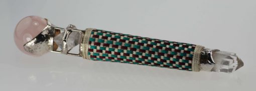 Hand Crafted Wand - Burgandy, White & Green