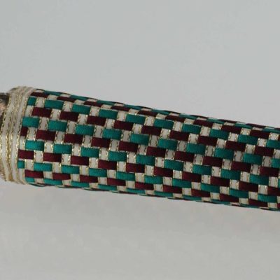Hand Crafted Wand - Burgandy, White & Green