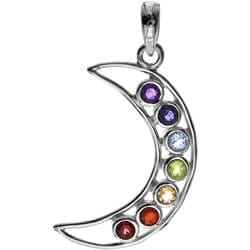 Crescent Moon Chakra Pendant