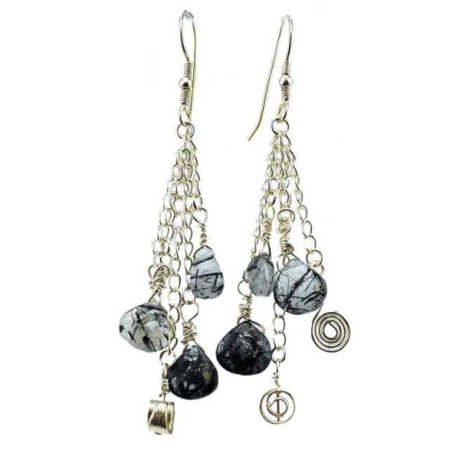 Sterling Silver Tourmalated Quartz Earrings