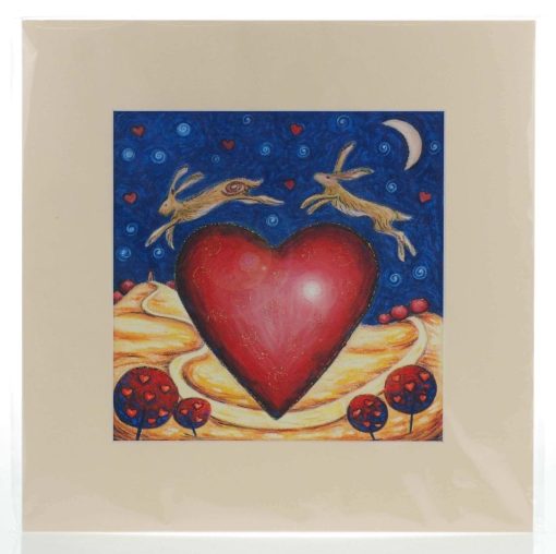 Love is in the Hare Mounted Print