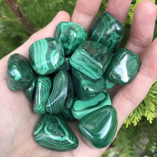 Malachite tumbled medium