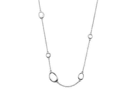 Rhodium Plated Silver & Diamond Necklace