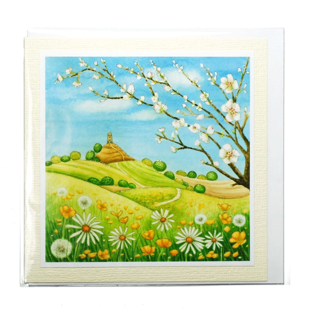 Image shows spring blossom promise card