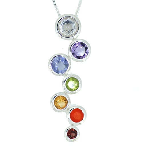 Staggered Circles Chakra Pendant - Happy Glastonbury | Crystals & Gems