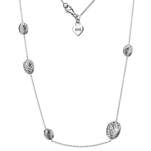 Ellice Silver and Diamond Long Necklace