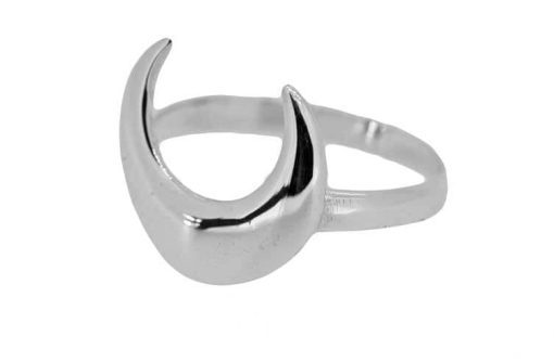 Sterling Silver Crescent Moon Ring