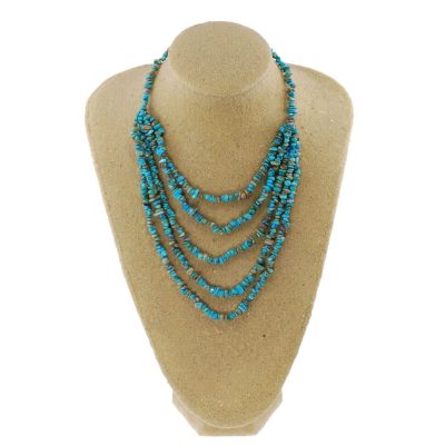 Turquoise 5 String Graduated Necklace