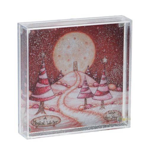 Magical Winter Glitter Snow Globe Frame