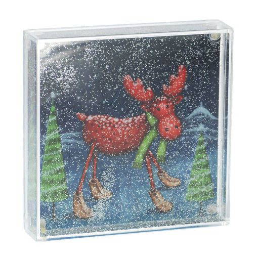 Happy Christmas Glitter Snow Globe Frame