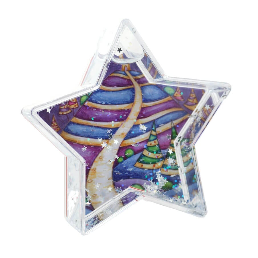Night Before Solstice Glitter Snow Star