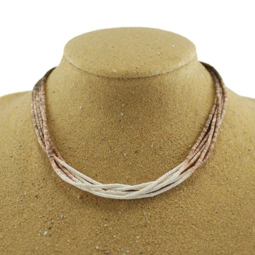 Olive Shell 5 Strand Necklace
