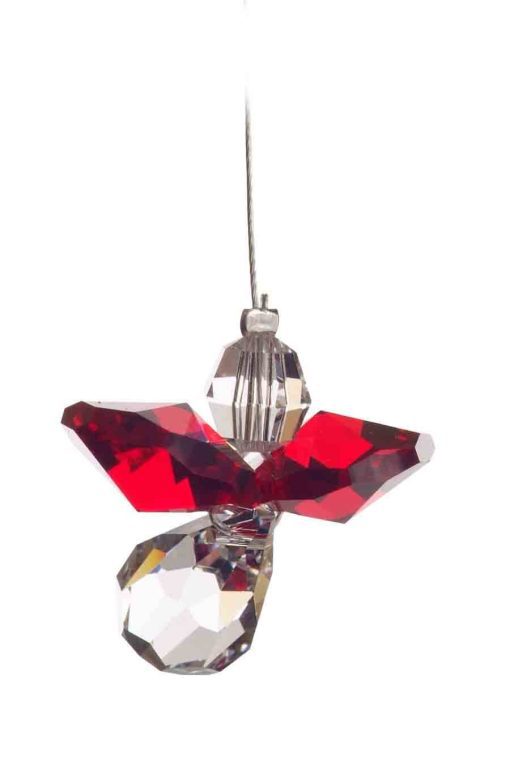 Swarovski Crystal Guardian Angel - Garnet