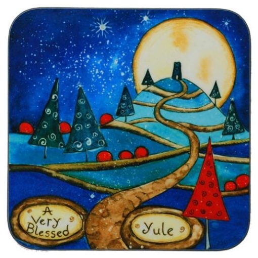 blessed yule coaster 34234