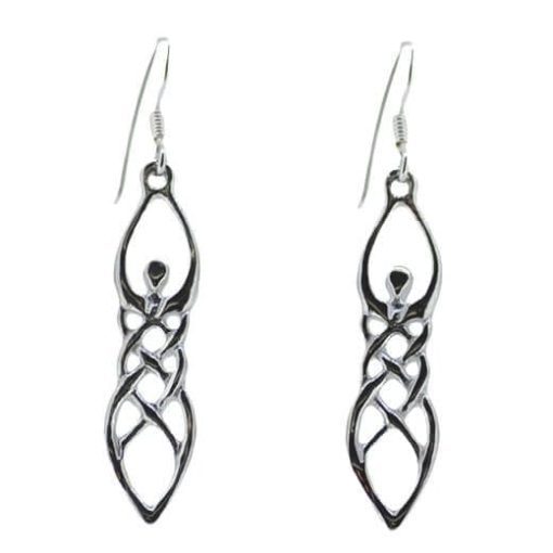 Sterling Silver Celtic Goddess Earrings