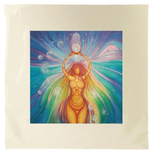 goddess of light mounted print