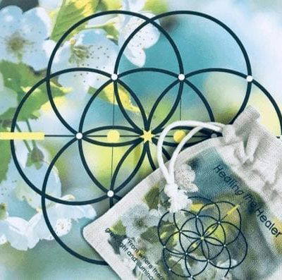 Healing The Healer Printed Cotton Crystal Grid