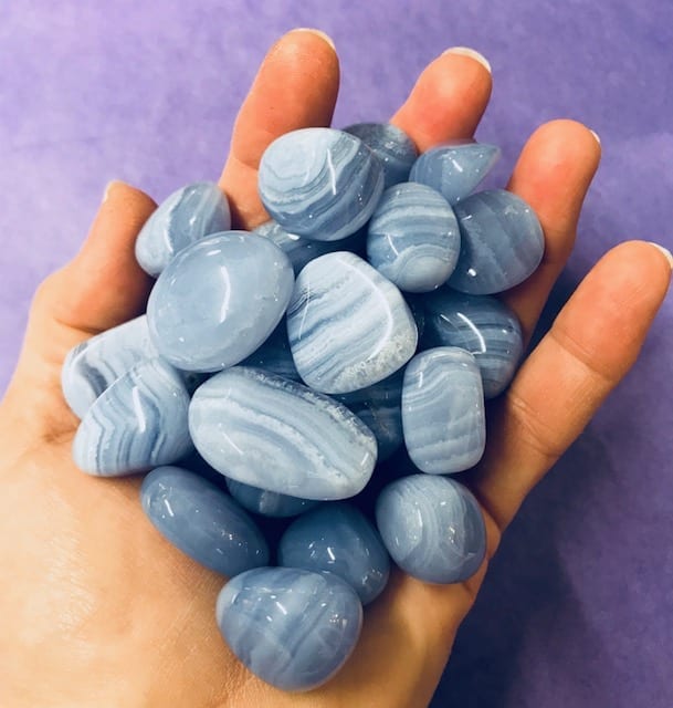 Blue Lace Agate Buy Now at Happy Glastonbury!