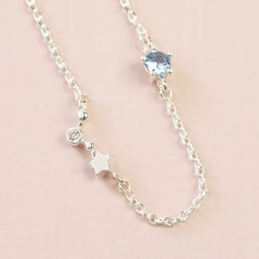 Aries Constellation & Birthstone Necklace