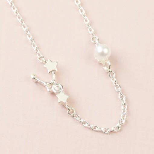 Cancer Constellation & Birthstone Necklace