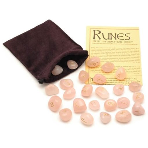 Rose Quartz Crystal Runes