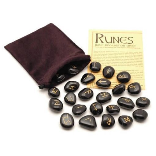 Black Jasper Crystal Runes