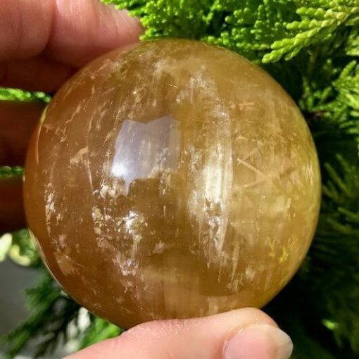 Honey Calcite Sphere 58mm 7517