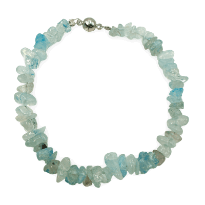 Aquamarine Smooth Chip Bracelet