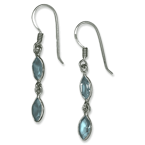 Topaz Drop Earrings - 1.5 grams