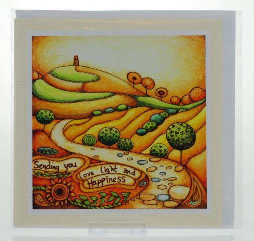 Love, Light & Happiness Card - Happy Art