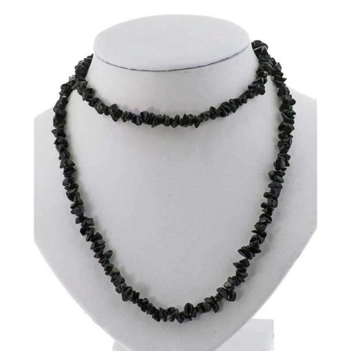 Black Agate Chip Necklace