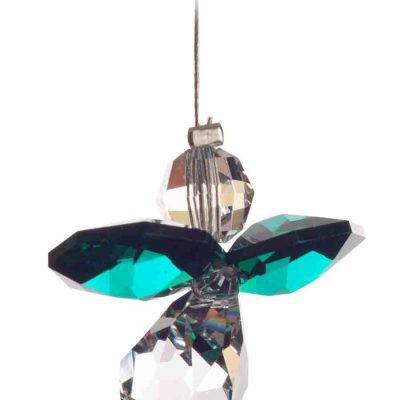 Swarvoski Crystal Guardian Angel - Emerald