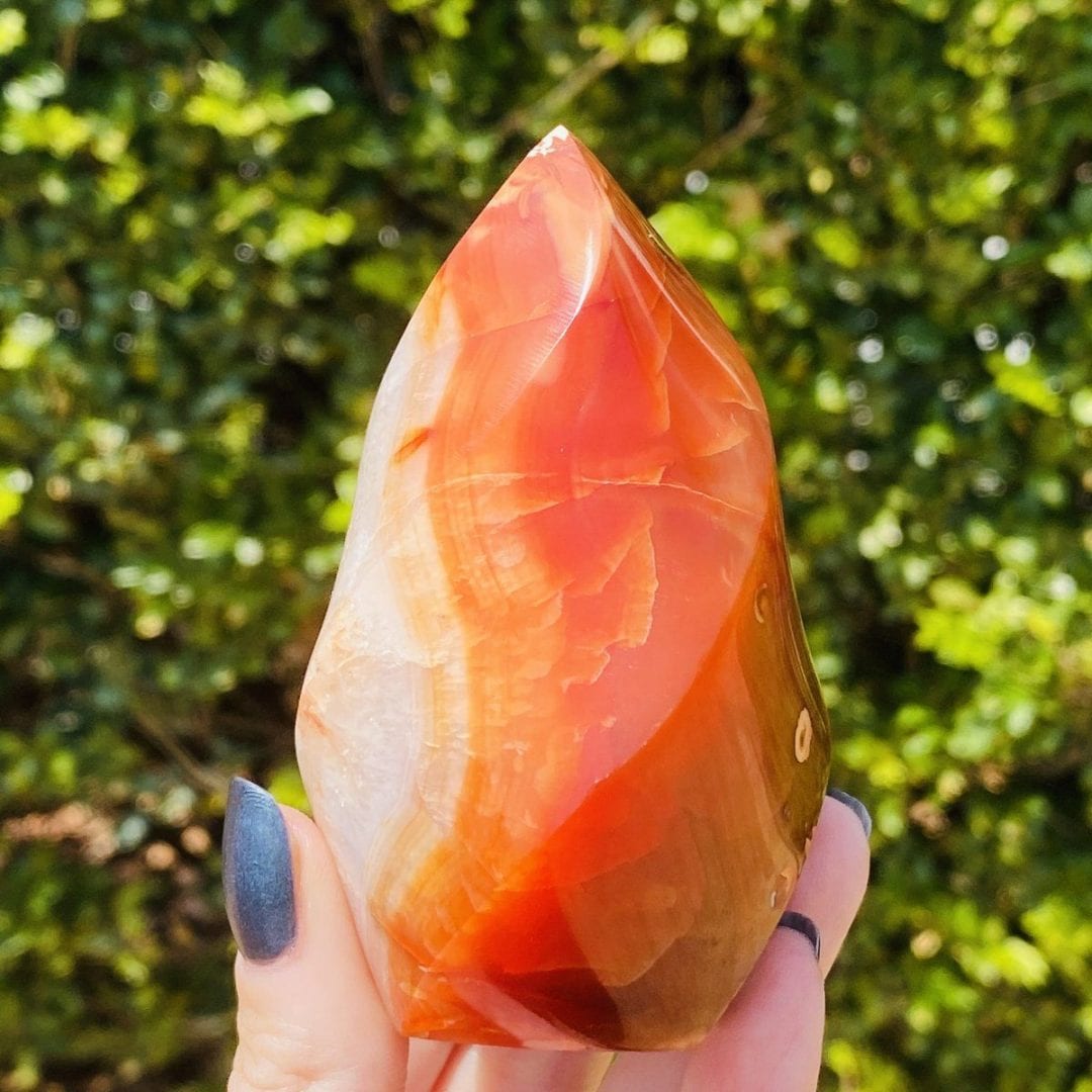 Large Smokey Quartz Flame