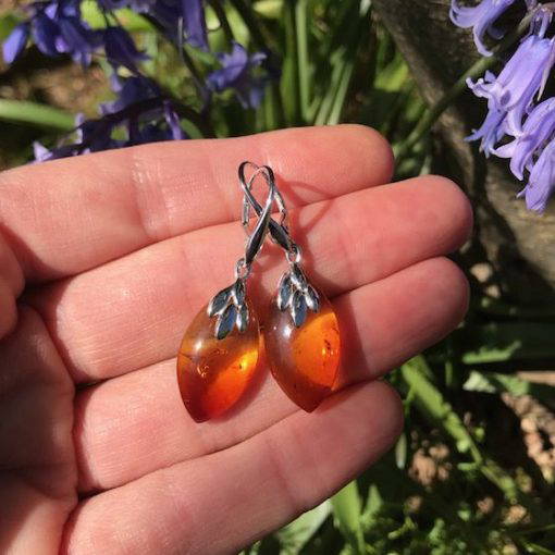 Sunset Amber Earrings - Image 2