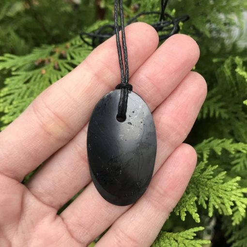 Oval Shungite Necklace - 6.3 grams