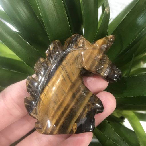Tigers Eye Unicorn Head - 45.4 grams