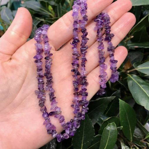 Amethyst Polished Chip Necklace