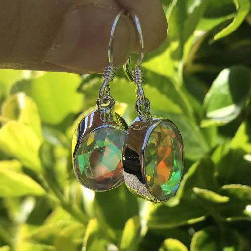 Angel Aura Oval Drop Earrings