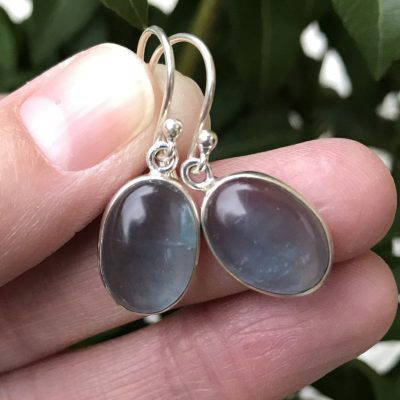 Apatite Large Oval Drop Earrings