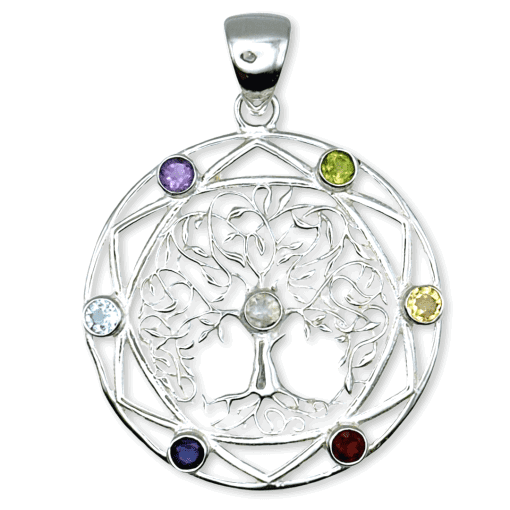 Traditional Tree of Life Chakra Pendant