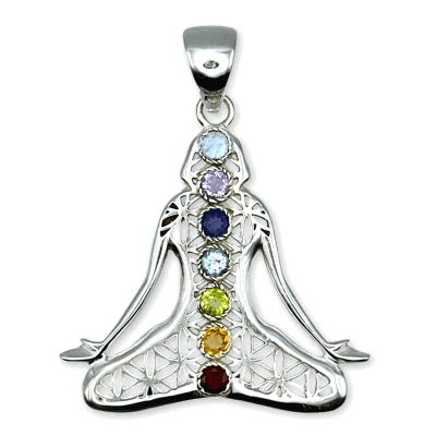 Lotus Pose Chakra Pendant