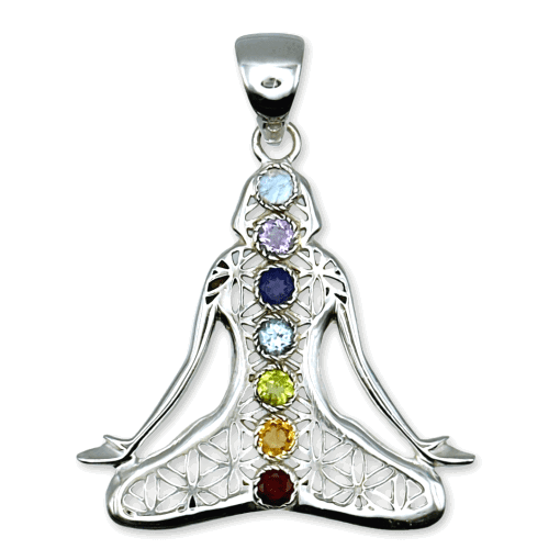 Lotus Pose Chakra Pendant