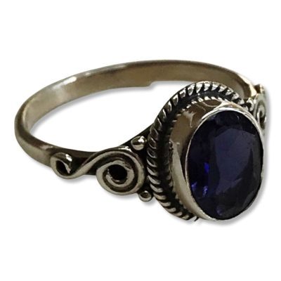 Iolite Ring 2.7g UK ring size Q