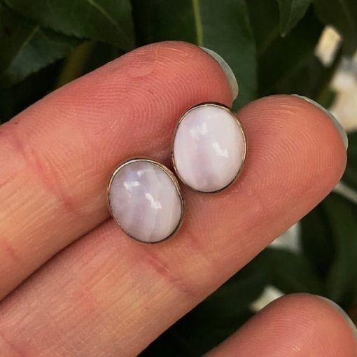 Mango Calcite Stud Earrings