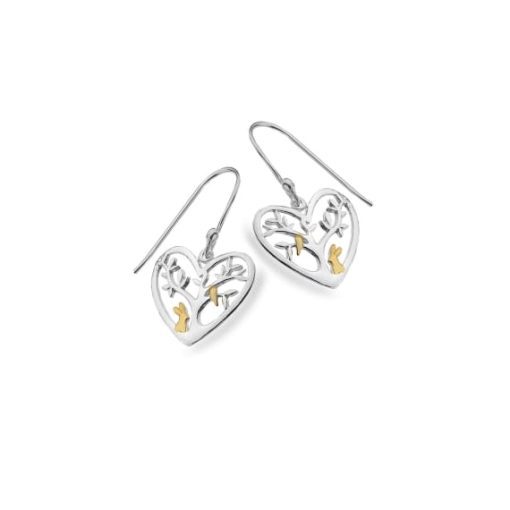 Sterling Silver Tree, Bunny and Bird Earrings